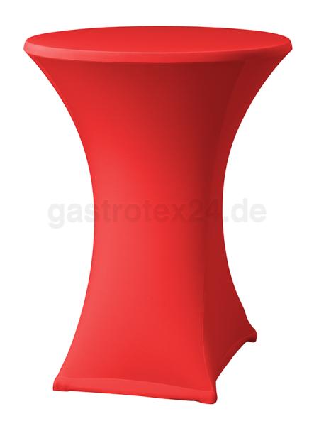 "Samba D2/D3" - Stretch-Stehtischhusse - 80-85 cm rund - für Scheren-Stehtische - Farbe: rot